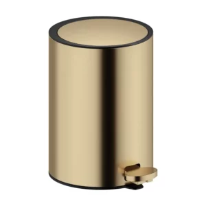 Zen pedalbøtte til bad i børstet bronse med soft close-lokk og uttakbar innerbøtte.