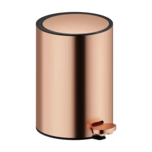 Zen pedalbøtte til bad i børstet kobber med soft close og uttakbar innerbøtte.