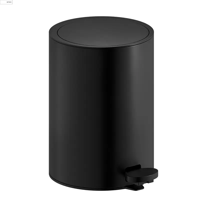 Zen pedalbøtte til bad i sort matt med soft close og uttakbar innerbøtte.