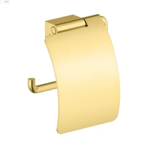 Zen Toalettrullholder med deksel - Børstet Messing