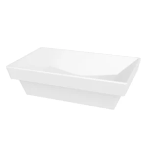 Anja nedfellbar servant i hvitt porselen