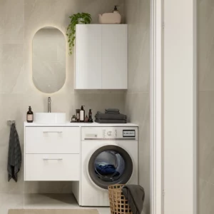 FAY vaskbad møbelpakke med bolleservant og benkeplate